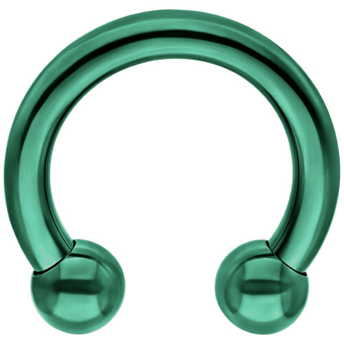 Circular Barbell Anodised Dark Green