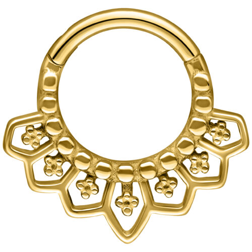 Cathedral Septum Clicker - Golden Metal