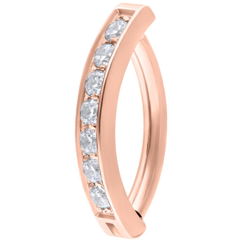 Crystal Belly Arch Clicker - Rosegold
