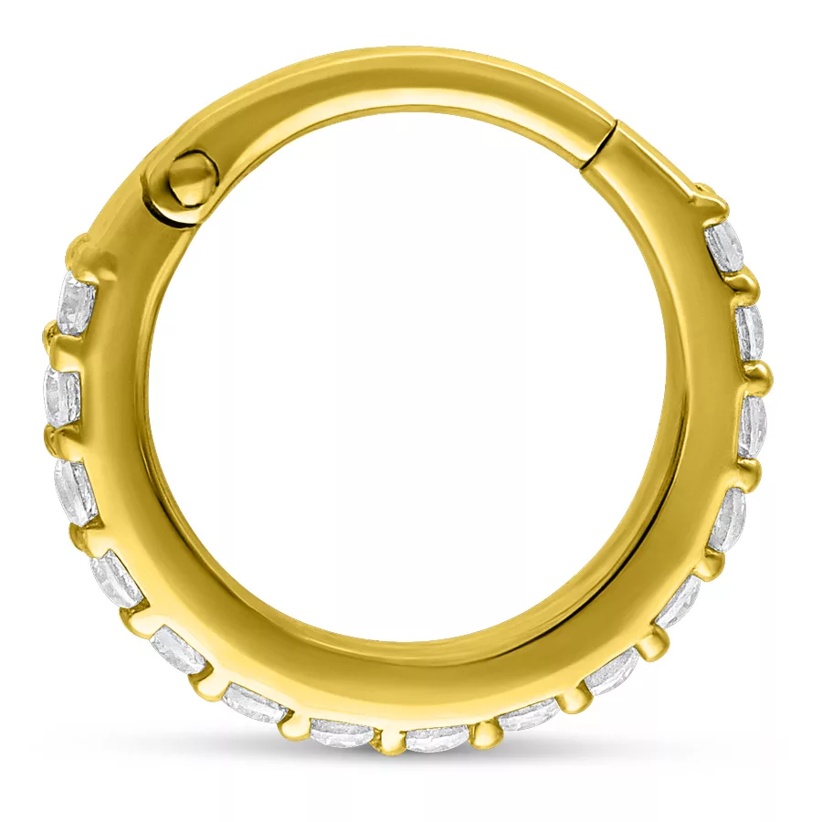 14k Hinged Row Crystal Ring 14k Hinged Row Crystal Ring