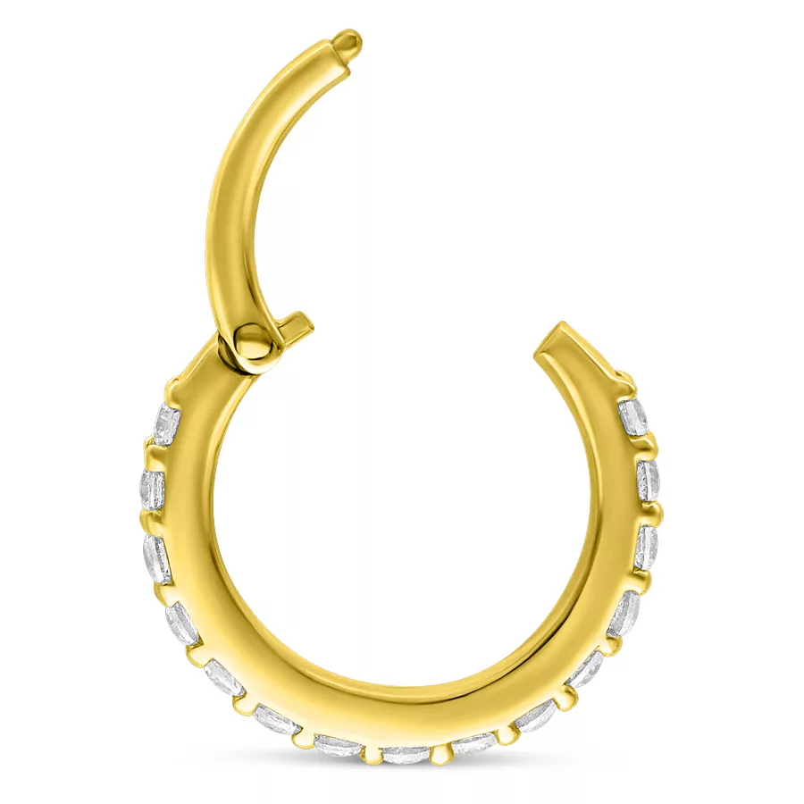 14k Hinged Row Crystal Ring 14k Hinged Row Crystal Ring