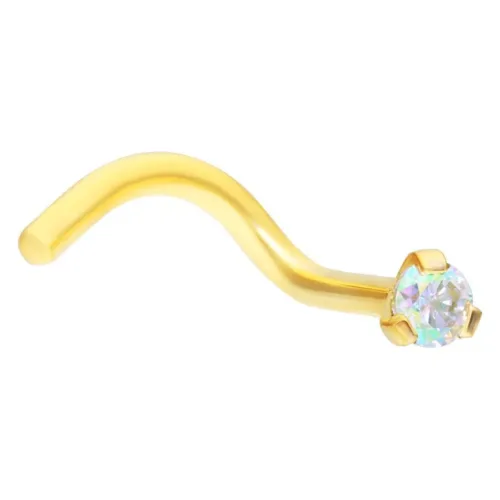 Golden Jewelled Prong Nosestud