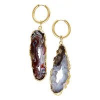 Little Indian Agate Hoops