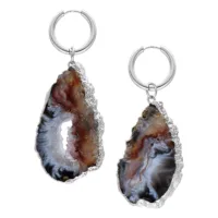 Little Indian Agate Hoops