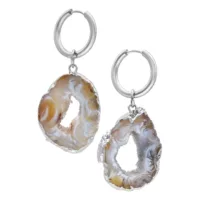 Little Indian Agate Hoops