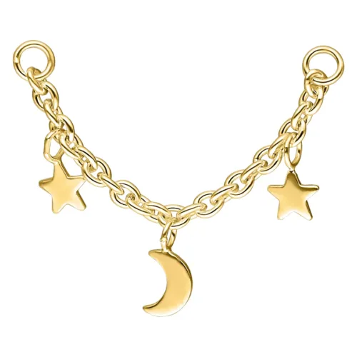Moon & Stars Piercing Connection Chain