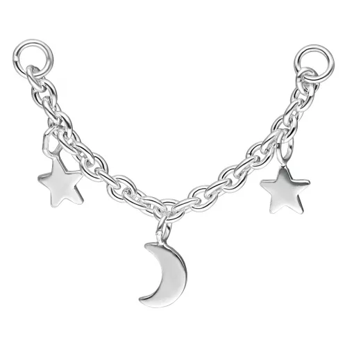 Moon & Stars Piercing Connection Chain 2.0