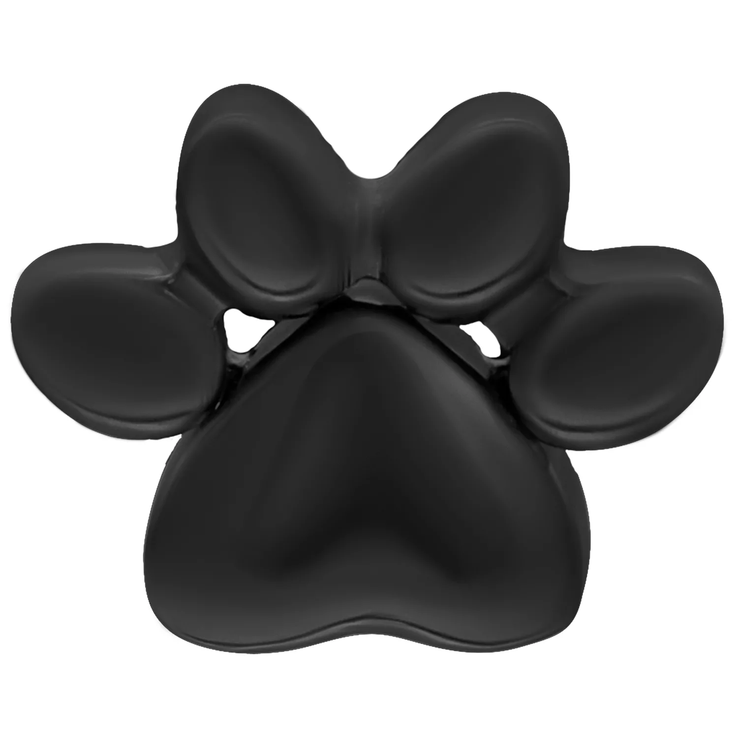 Schwarzer Pfotenaufsatz aus Titan auf weißem Hintergrund