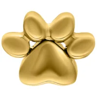 Goldener Pfotenaufsatz aus Titan auf weißem Hintergrund