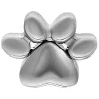 Silberner Pfoten Aufsatz aus Titan auf weißem Hintergrund