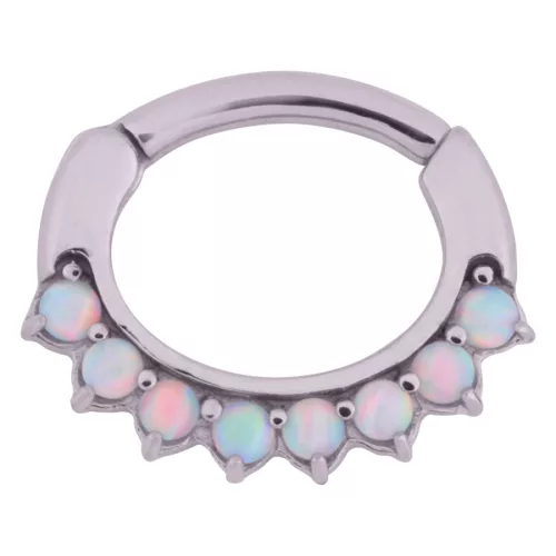 Opal Prong Hinged Ring con Opale