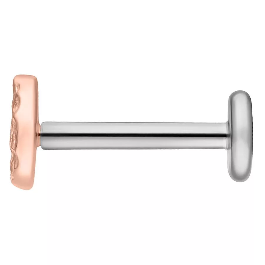 Big Circle Hammered Labret