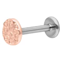 Big Circle Hammered Labret