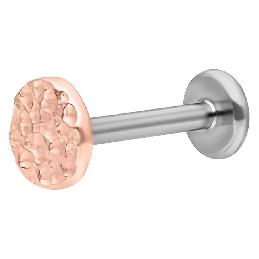 Big Circle Hammered Labret