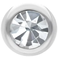Kristallklare Titan Kugel für Piercings mit 3,0 mm Größe und 1,2 mm Stärke