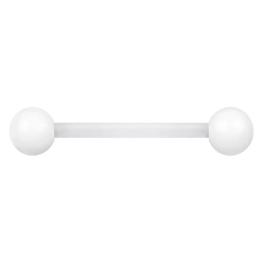 PTFE Barbell with White Acrylic Balls