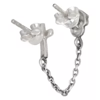 Steel Basicline® - Matt Ear Chain Skull and Cross