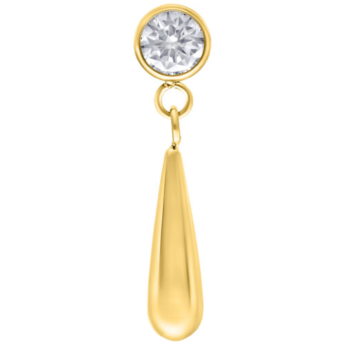 Push Fit Crystal Drop Attachment - Golden Metal