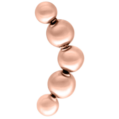 Push Fit Curved Ball Attachment - Rosegold