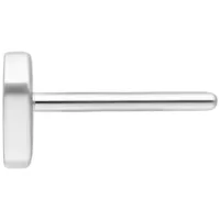 Silberner Herzaufsatz aus Titan mit Push Fit System auf weißem Hintergrund