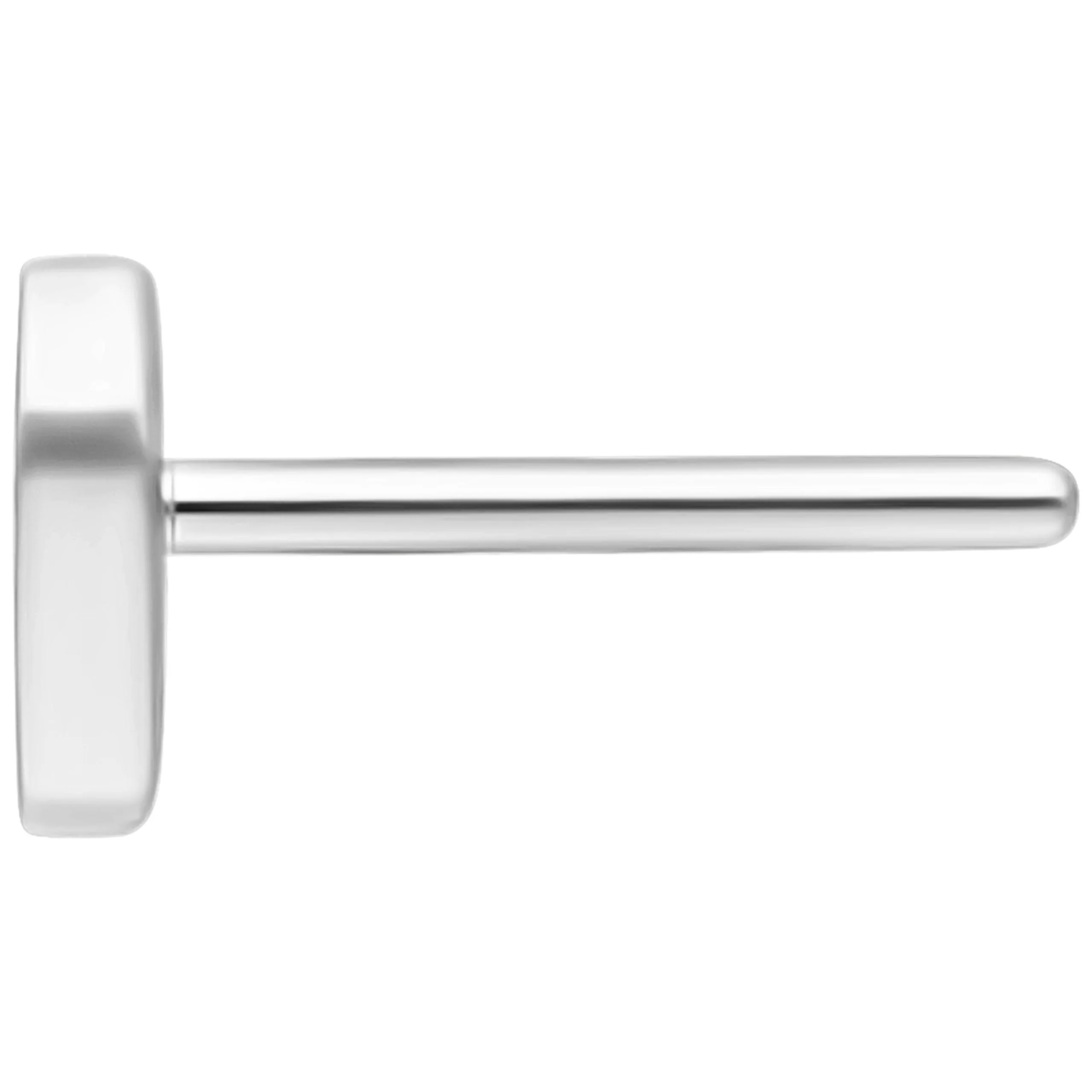 Silberner Herzaufsatz aus Titan mit Push Fit System auf weißem Hintergrund