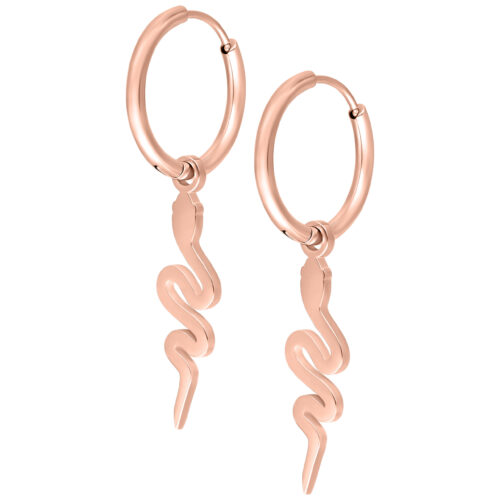 Little Snake Hoops - Rosegold