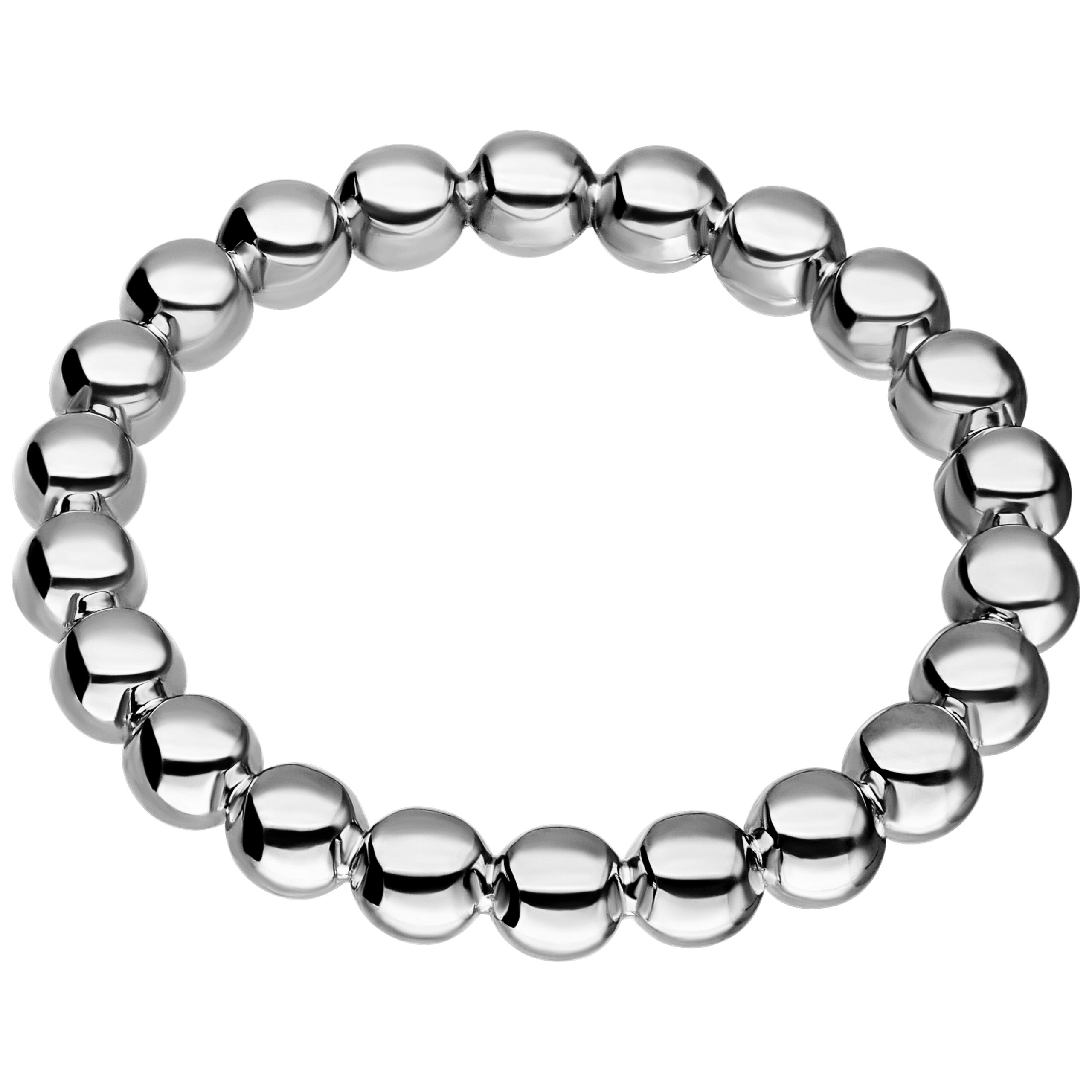 Silberner Bubble Ring aus Chirurgenstahl, 17,0 mm, auf weißem Hintergrund