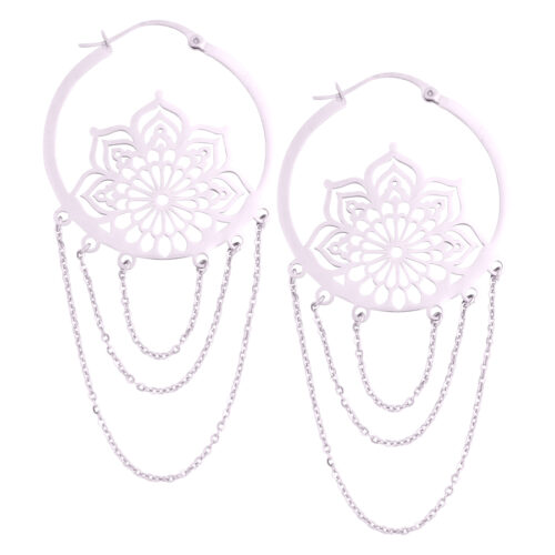 La Fleur Hoops - Silvercoloured Metal
