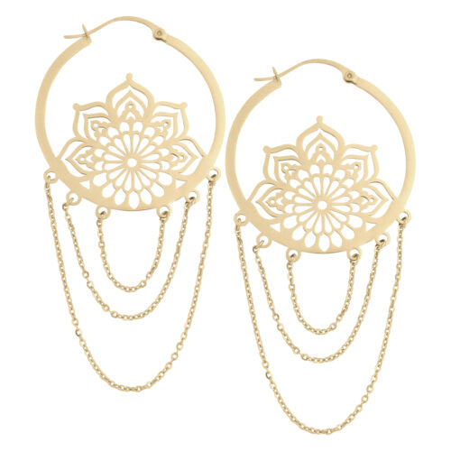 La Fleur Hoops - Golden Metal