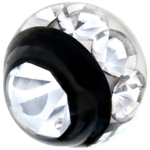 Sealed Multi Jewelled Side - Black Metal