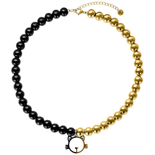 Verena Venus - Cat Bubble Necklace incl. Packaging - Gold/Schwarz