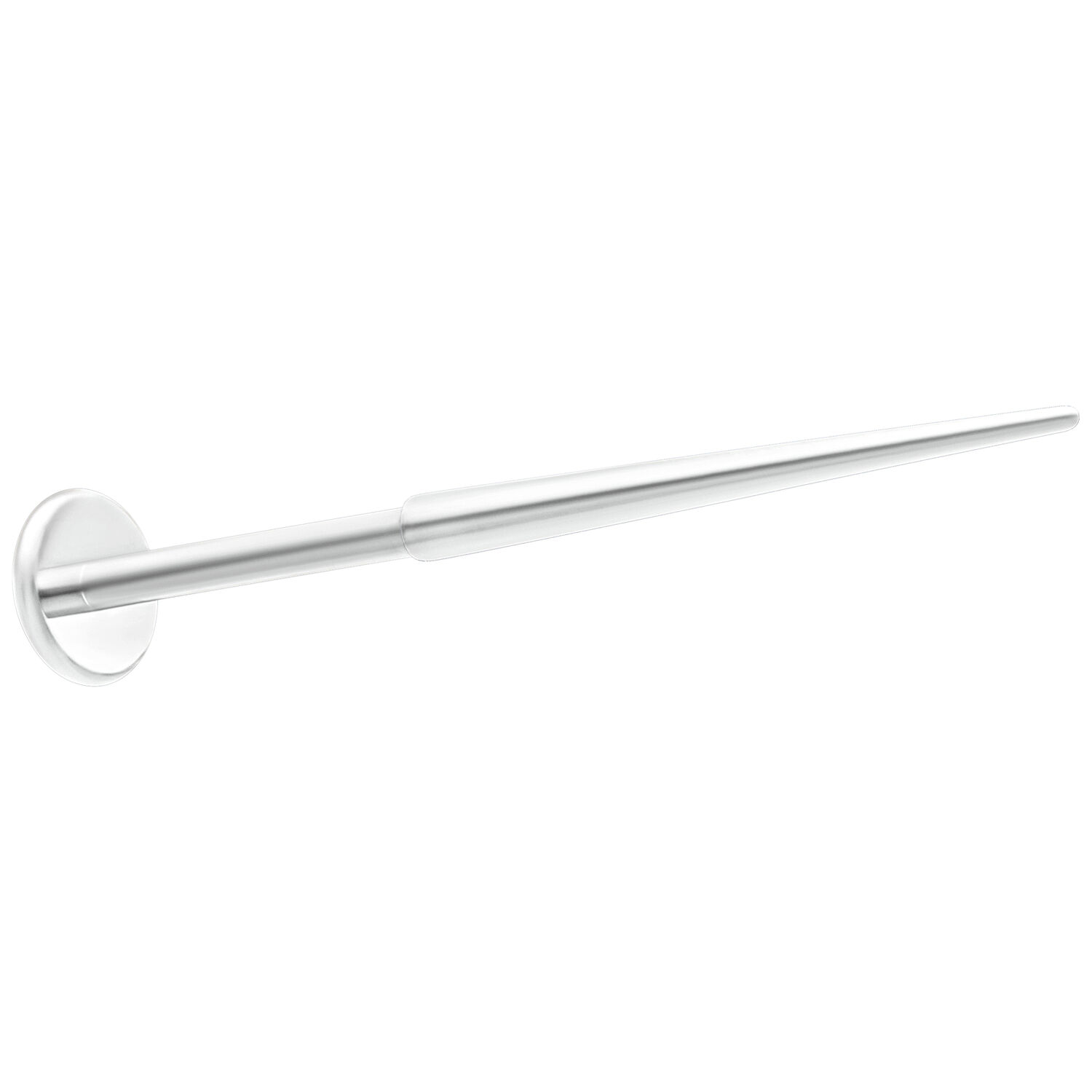 Silberner Push-Fit Einführstift 1.2mm aus Titan auf weißem Hintergrund