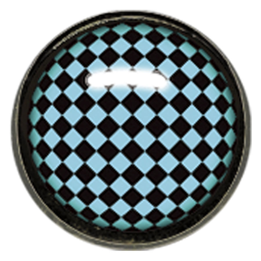 Titan Blackline® Internally Threaded Ikon Disk "Black Turquoise Chessboard" Titan Blackline® Internally Threaded Ikon Disk "Black Turquoise Chessboard"