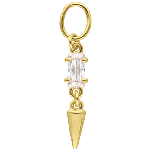 18K Moissanit with Spike Pendant