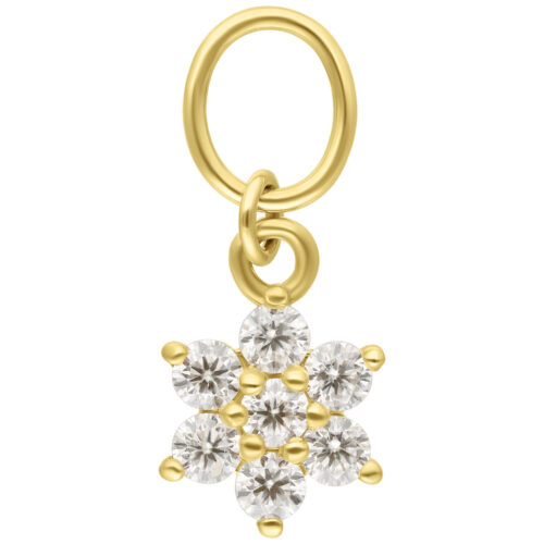 18K Moissanit Flower Pendant
