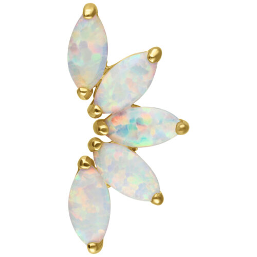14K Push Fit Synthetic Opal Vine Attachment