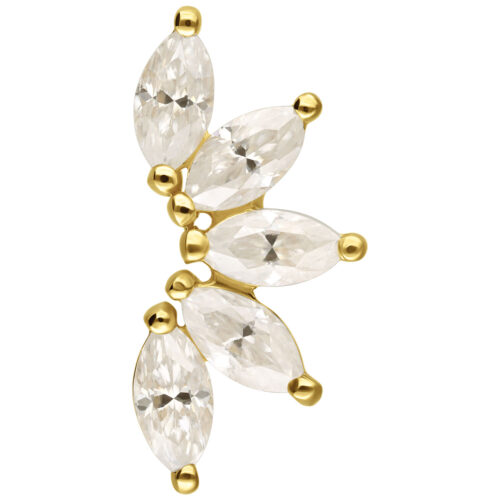 14K Push-Fit Moissanit VineAttachment