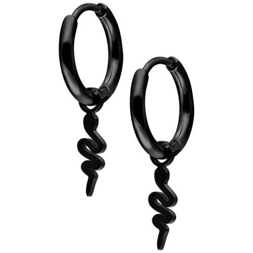 Mini Hoops Serpente - Black Metal