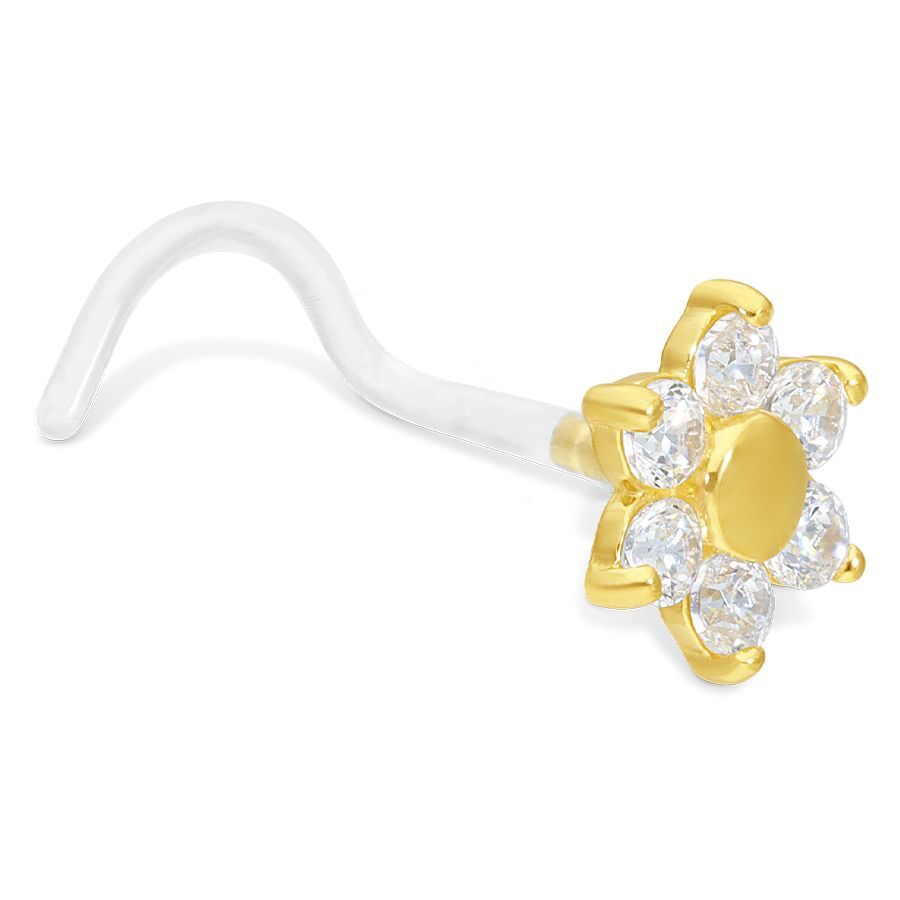 18k Jewelled Flower Nosestud 18k Jewelled Flower Nosestud