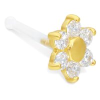 18k Jewelled Flower Nosestud 18k Jewelled Flower Nosestud
