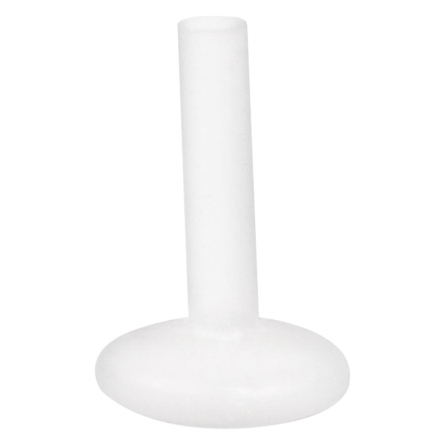 Weißer PTFE Push Fit Labret ohne Aufsatz auf weißem Hintergrund