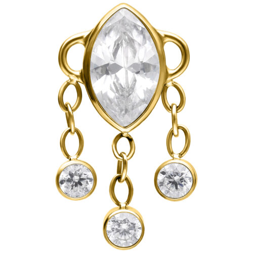 Push Fit Winter Crystals Attachment - Golden Metal