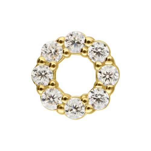 14K Perfect Fit Moissanit Wreath Attachment