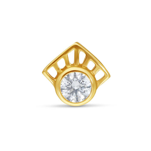 Terminale Cristallo Edgy Oro 14k