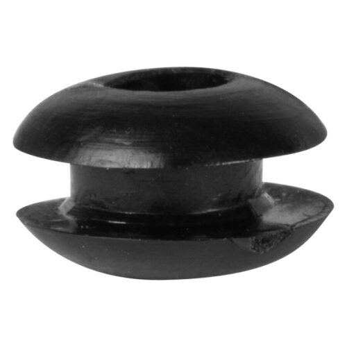 Schwarzes Silicon Rubber Hard in runder Form auf weißem Hintergrund