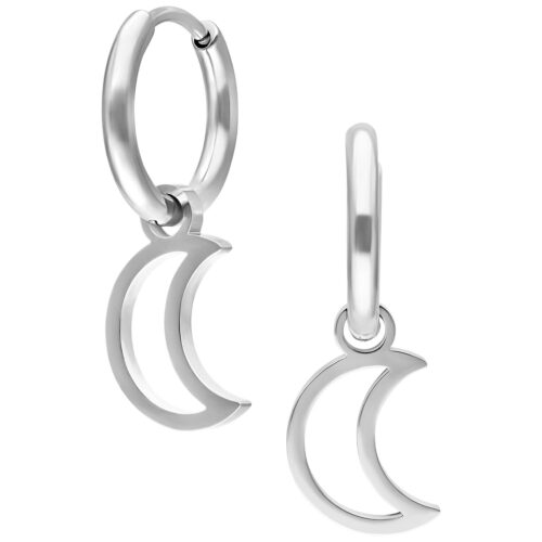 Mini Moon Hoops Pair