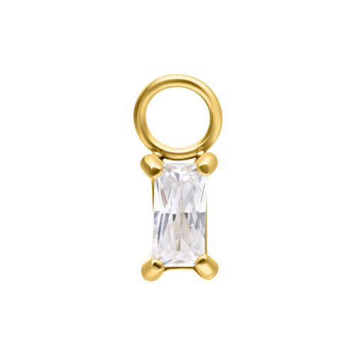 Piercing Charm Baguette - Golden Metal