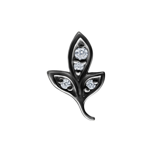 Push Fit Crystal Leaf Attachment for Bioplast - Black Metal