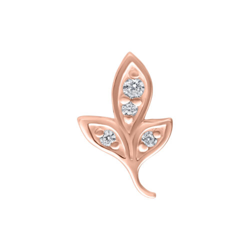 Push Fit Crystal Leaf Attachment for Bioplast - Rosegold