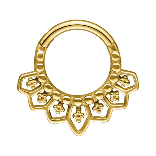 Cathedral Septum Clicker - Golden Metal
